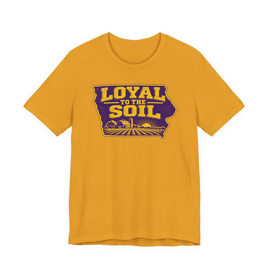 Unisex Jersey Short Sleeve Tee - Purple and Gold