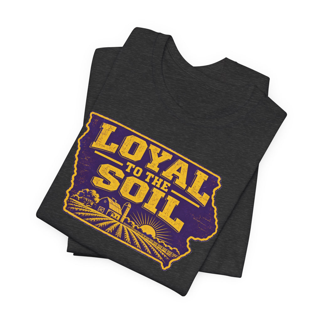 Unisex Jersey Short Sleeve Tee - Purple and Gold