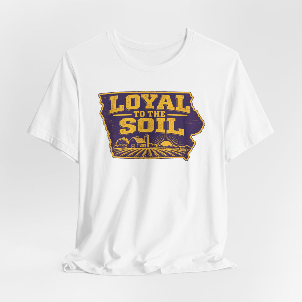 Unisex Jersey Short Sleeve Tee - Purple and Gold