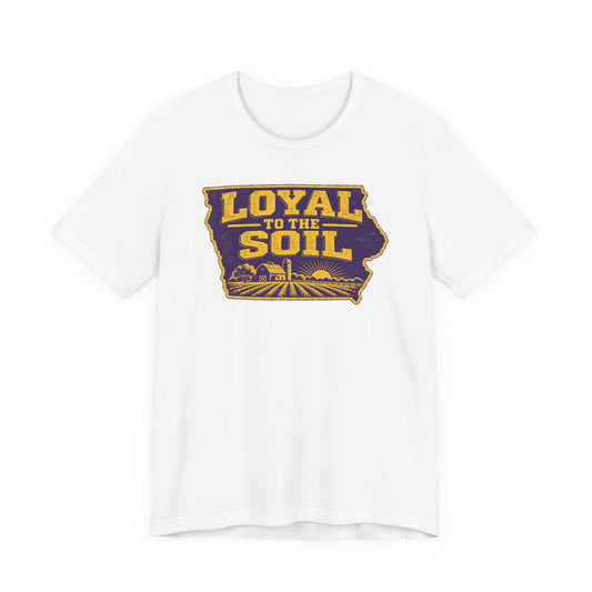 Unisex Jersey Short Sleeve Tee - Purple and Gold