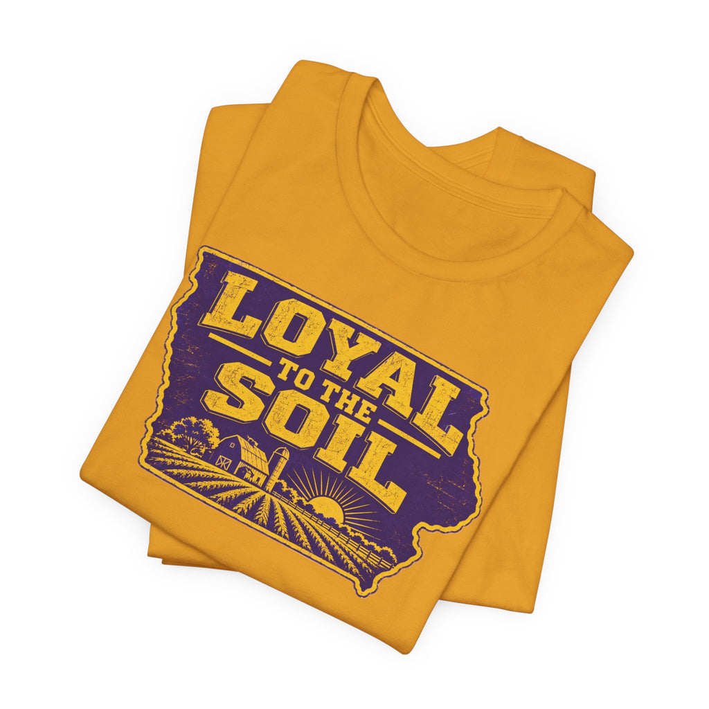 Unisex Jersey Short Sleeve Tee - Purple and Gold